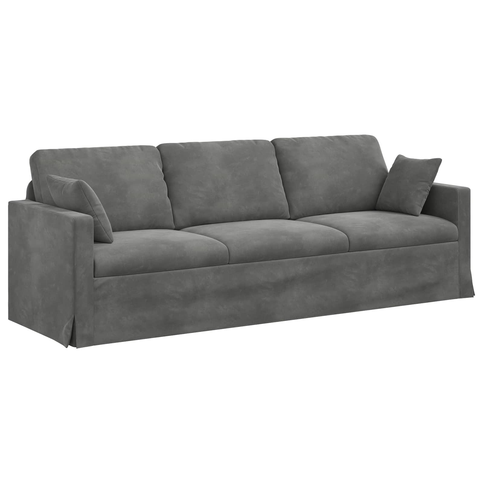 Divano 2 pcs Grigio scuro 228 x 78 x 80 cm Velluto 3407626
