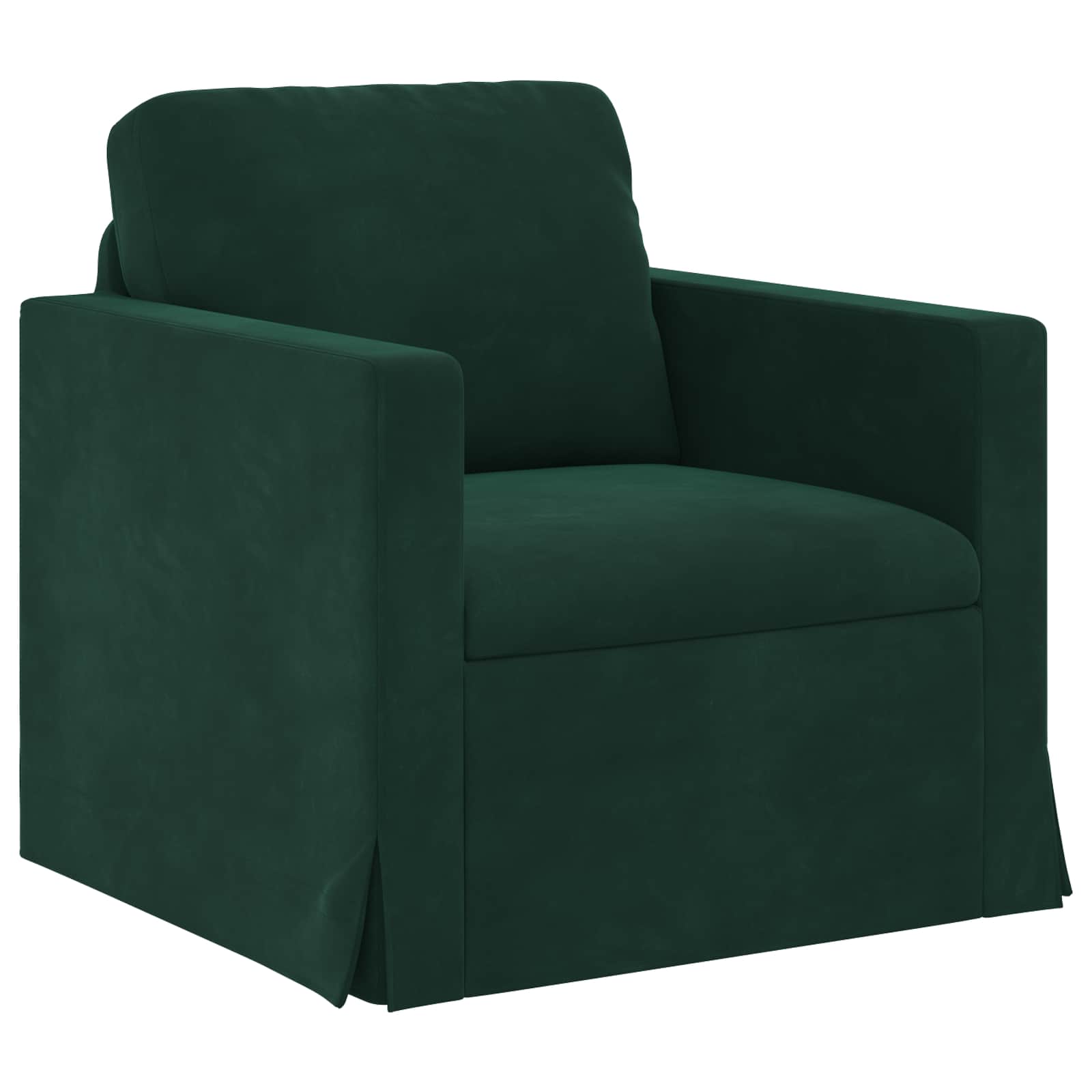 Divano 2 pcs Verde Scuro 228 x 78 x 80 cm Velluto 3407627