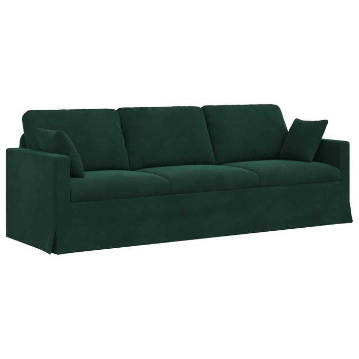 Divano 2 pcs Verde Scuro 228 x 78 x 80 cm Velluto 3407627