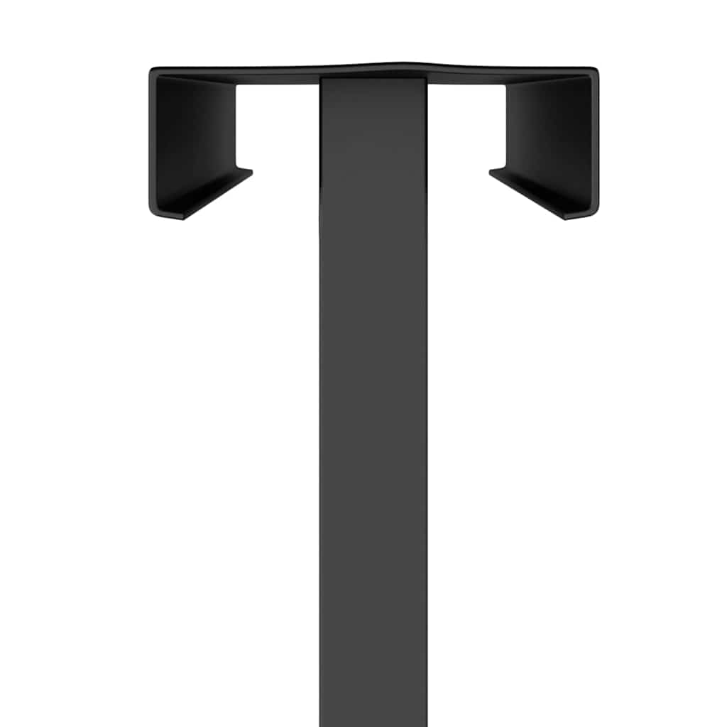 Espositori per Fiere 2 pcs Nero 30 x 24 x 208 cm Ferro 3407634