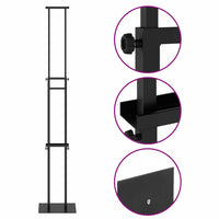 Espositori per Fiere 2 pcs Nero 30 x 24 x 208 cm Ferro 3407634