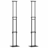Espositori per Fiere 2 pcs Nero 30 x 24 x 208 cm Ferro 3407634