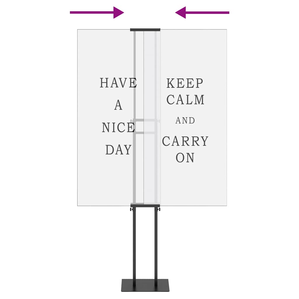 Espositori per Fiere 2 pcs Nero 30 x 24 x 208 cm Ferro 3407634