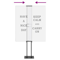 Espositori per Fiere 2 pcs Nero 30 x 24 x 208 cm Ferro 3407634