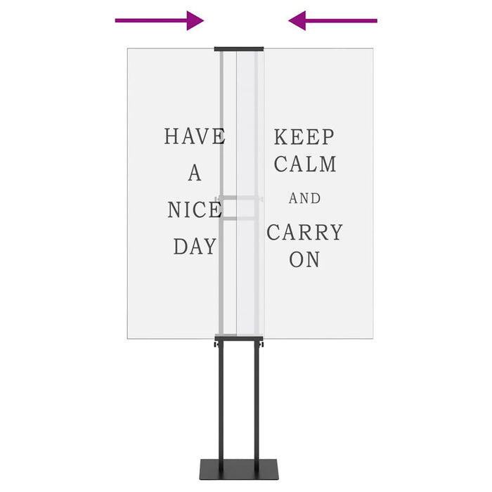 Espositori per Fiere 2 pcs Nero 30 x 24 x 208 cm Ferro 3407634