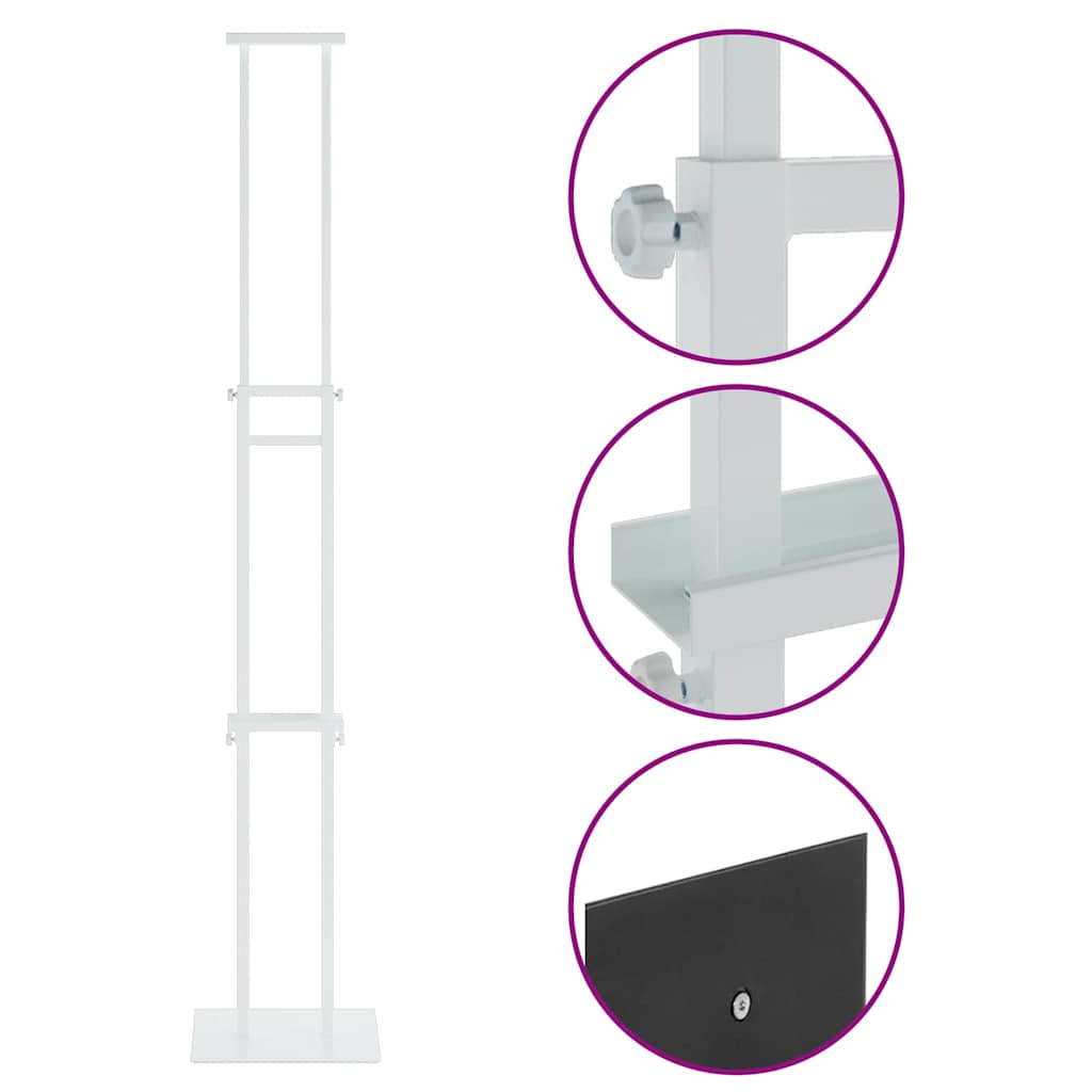 Espositori per Fiere 2 pcs Bianco 30 x 24 x 208 cm Ferro 3407635