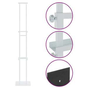 Espositori per Fiere 2 pcs Bianco 30 x 24 x 208 cm Ferro 3407635
