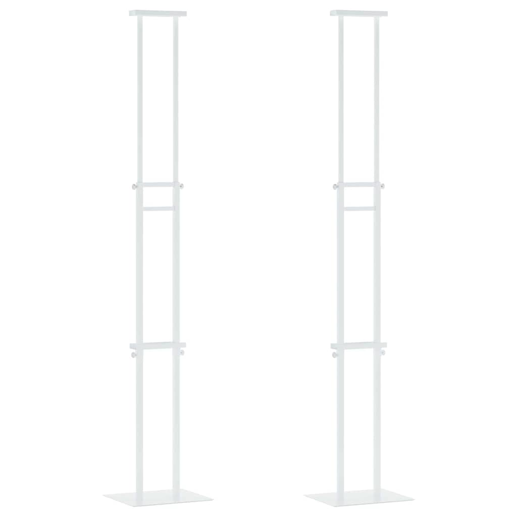Espositori per Fiere 2 pcs Bianco 30 x 24 x 208 cm Ferro 3407635