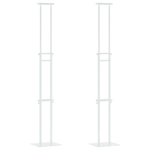 Espositori per Fiere 2 pcs Bianco 30 x 24 x 208 cm Ferro 3407635