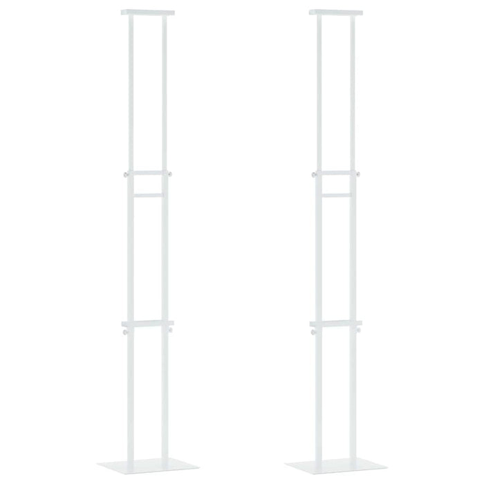 Espositori per Fiere 2 pcs Bianco 30 x 24 x 208 cm Ferro 3407635