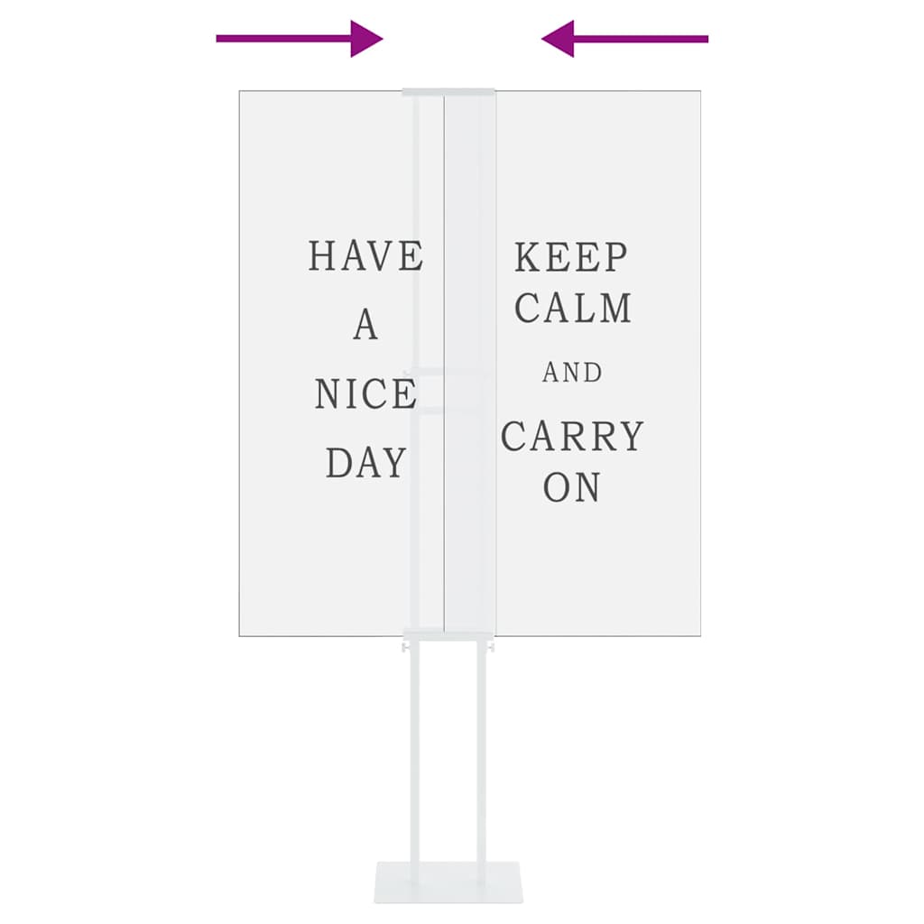 Espositori per Fiere 2 pcs Bianco 30 x 24 x 208 cm Ferro 3407635