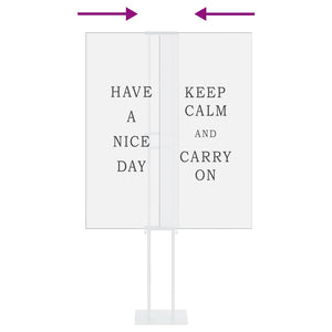 Espositori per Fiere 2 pcs Bianco 30 x 24 x 208 cm Ferro 3407635