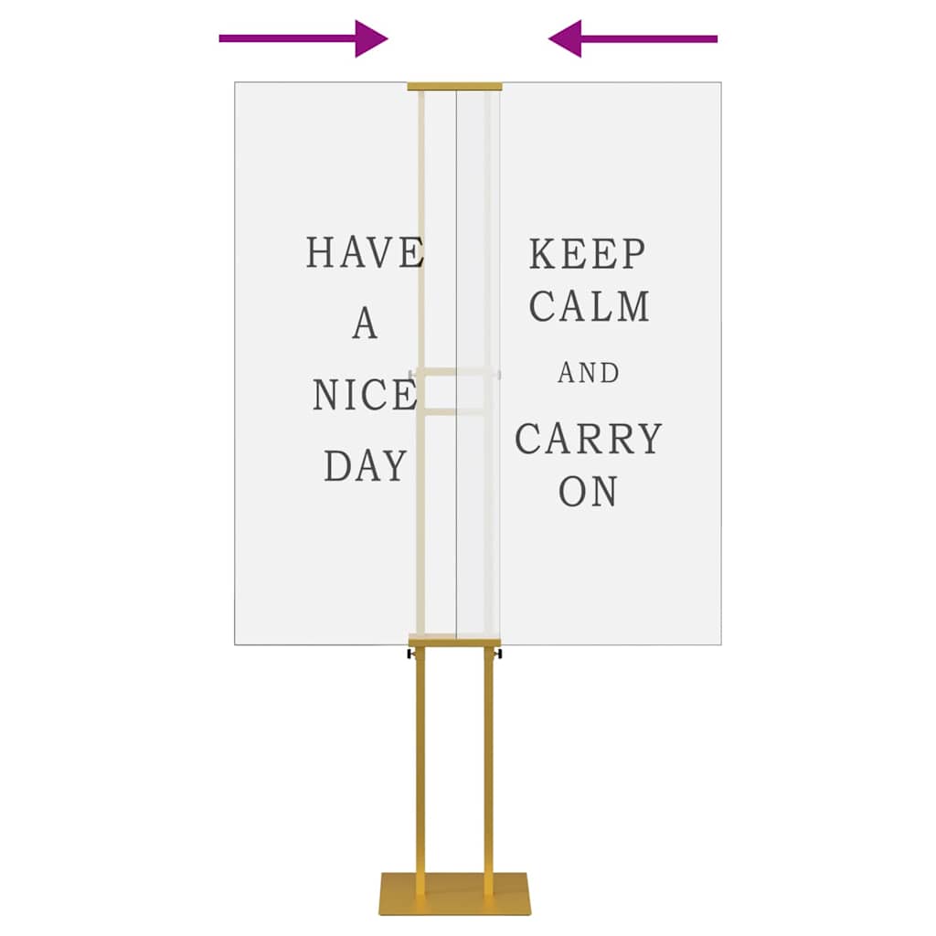 Espositori per Fiere 2 pcs Oro 30 x 24 x 208 cm Ferro 3407636