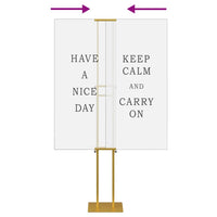 Espositori per Fiere 2 pcs Oro 30 x 24 x 208 cm Ferro 3407636