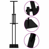 Espositori per Fiere 2 pcs Nero 26.5 x 26.5 x 127 cm Ferro 3407637