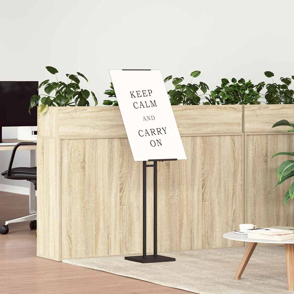 Espositori per Fiere 2 pcs Nero 26.5 x 26.5 x 127 cm Ferro 3407637