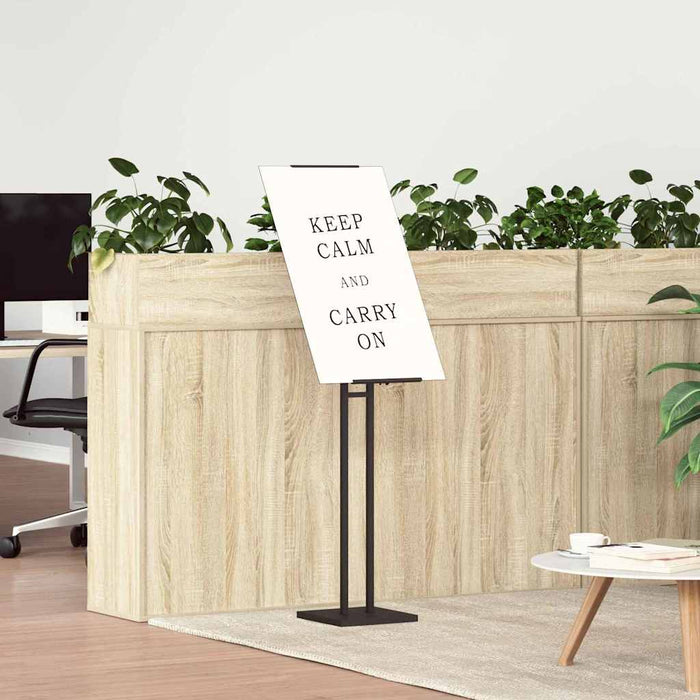 Espositori per Fiere 2 pcs Nero 26.5 x 26.5 x 127 cm Ferro 3407637