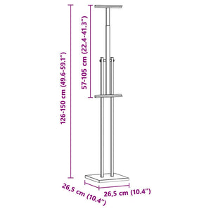 Espositori per Fiere 2 pcs Nero 26.5 x 26.5 x 127 cm Ferro 3407637