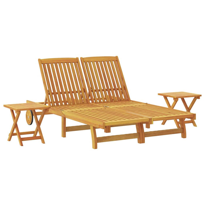 Lettino da sole Marrone Legno di Acacia Massello 3407698
