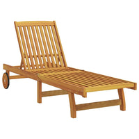 Lettino da sole Marrone Legno di Acacia Massello 3407698