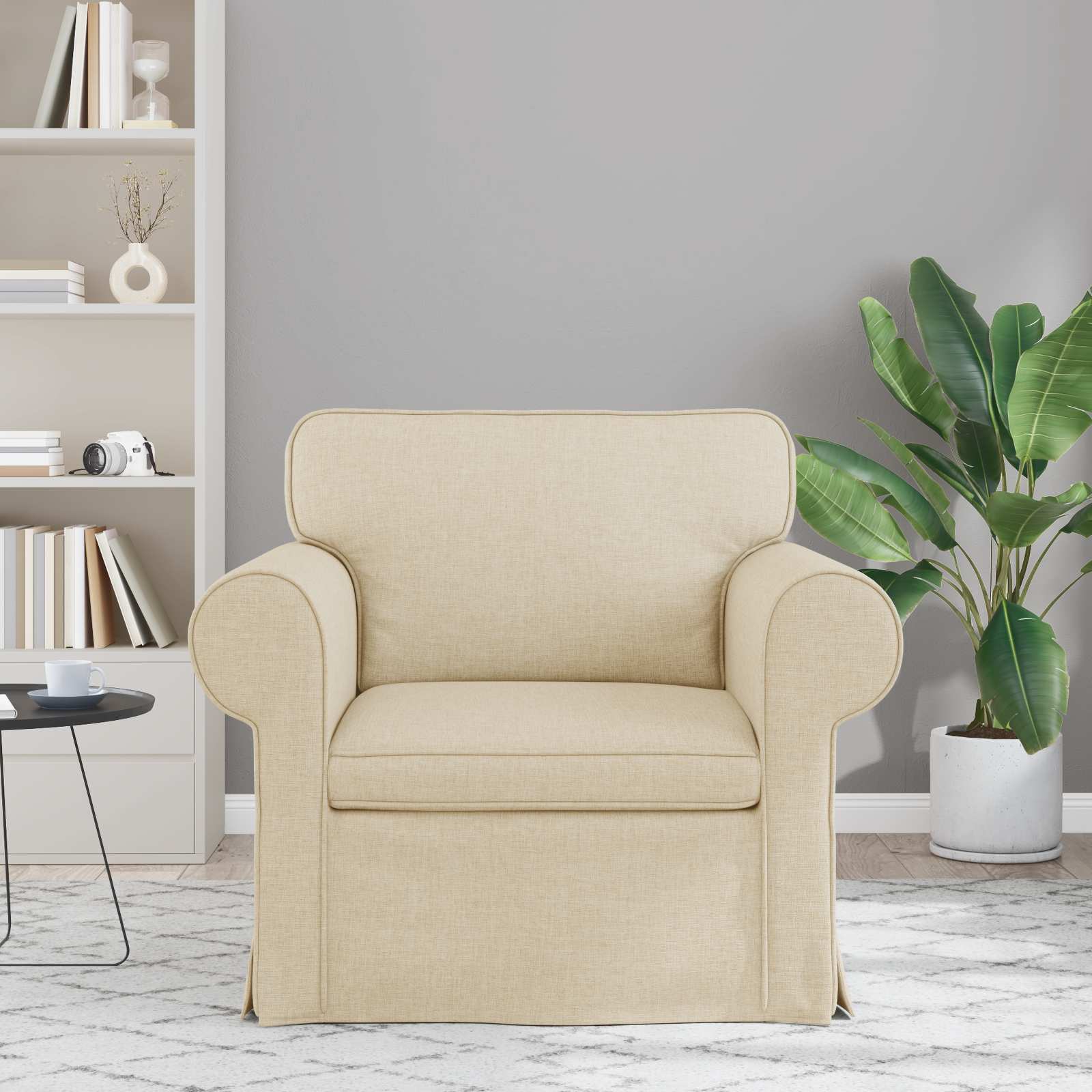 Divano Crema 215 x 82 x 80 cm Metallo 42024297