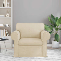 Divano Crema 215 x 82 x 80 cm Metallo 42024297