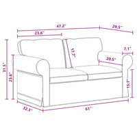Divano Grigio scuro 215 x 82 x 80 cm Metallo 42024300