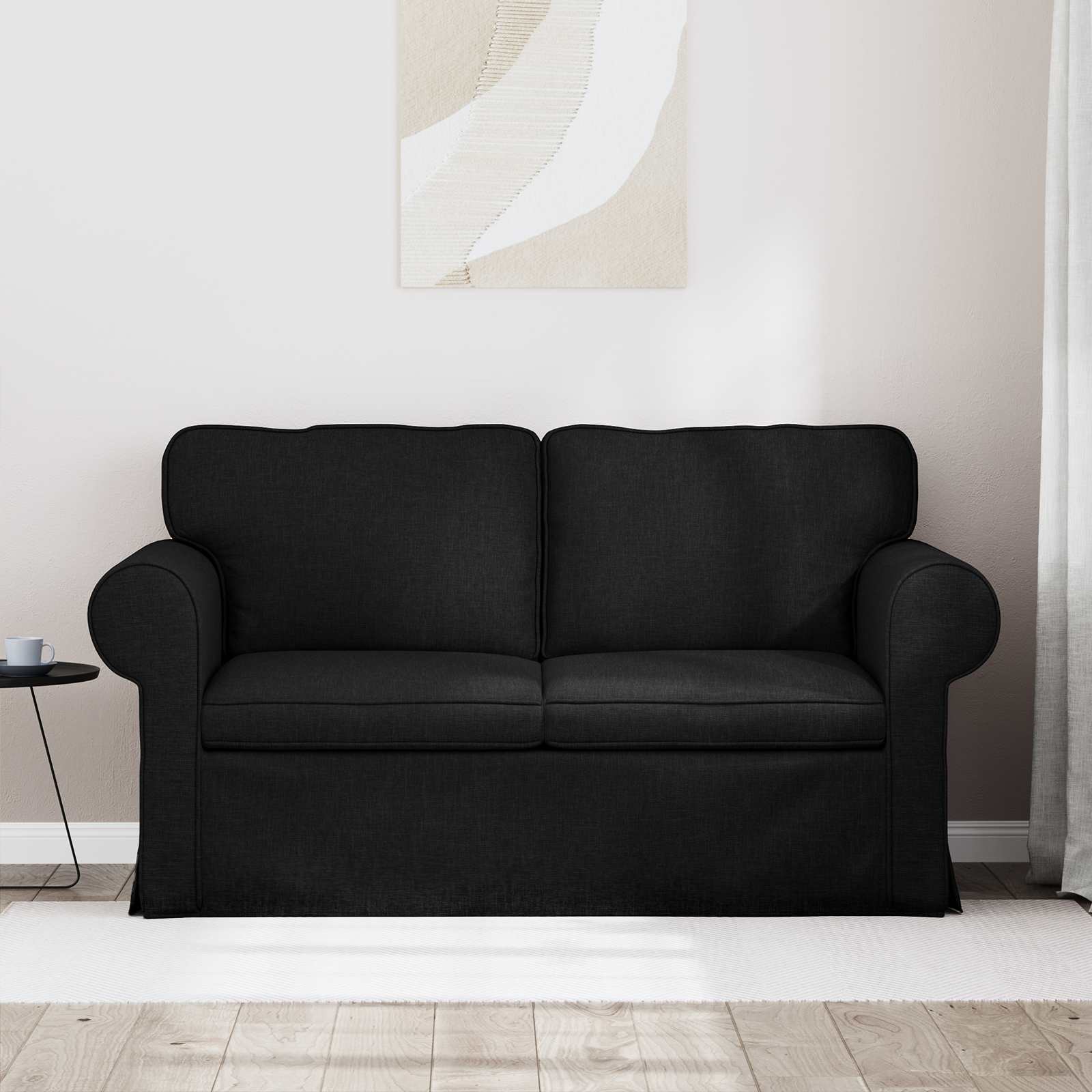 Divano Nero 215 x 82 x 80 cm Metallo 42024301