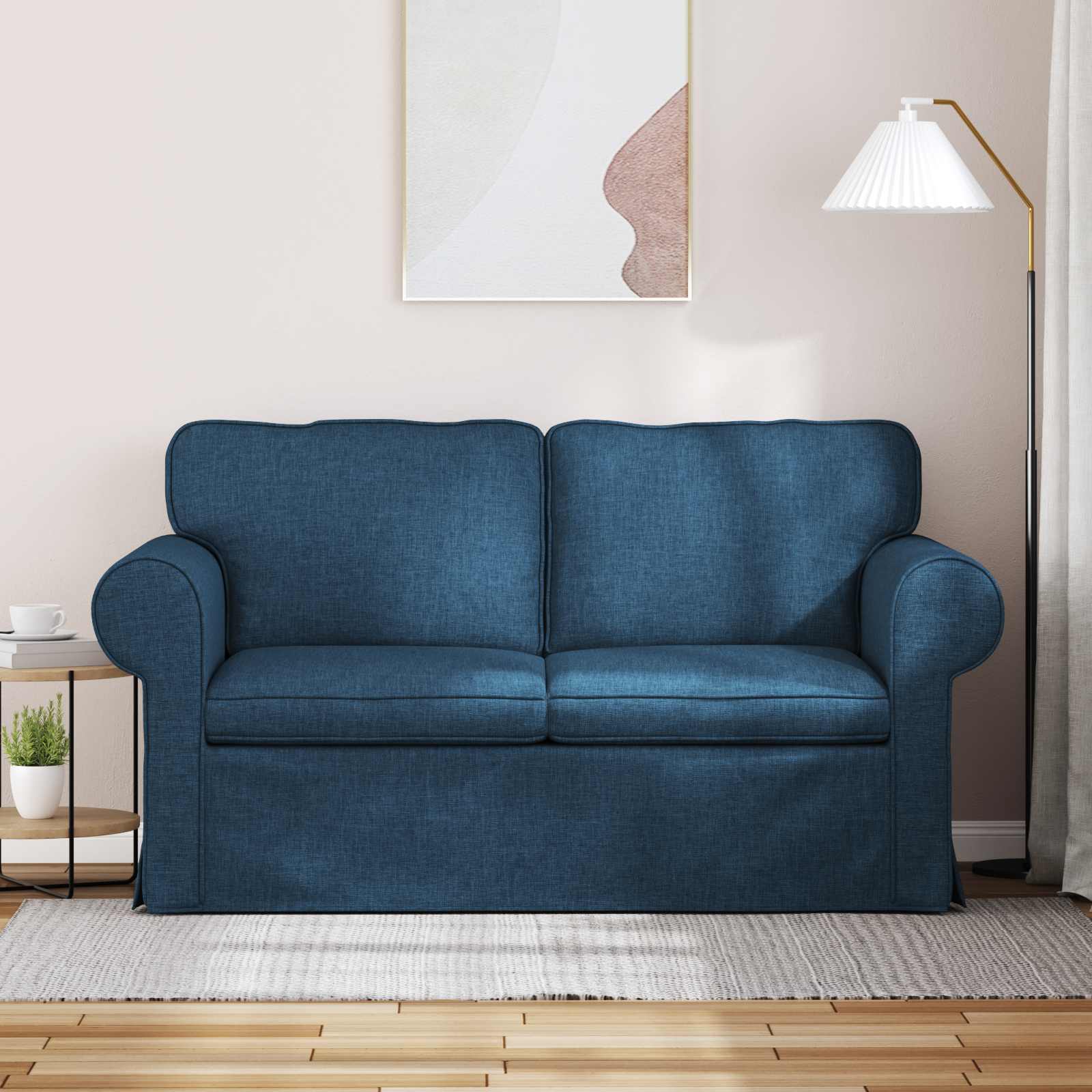 Divano Blu 215 x 82 x 80 cm Tessuto