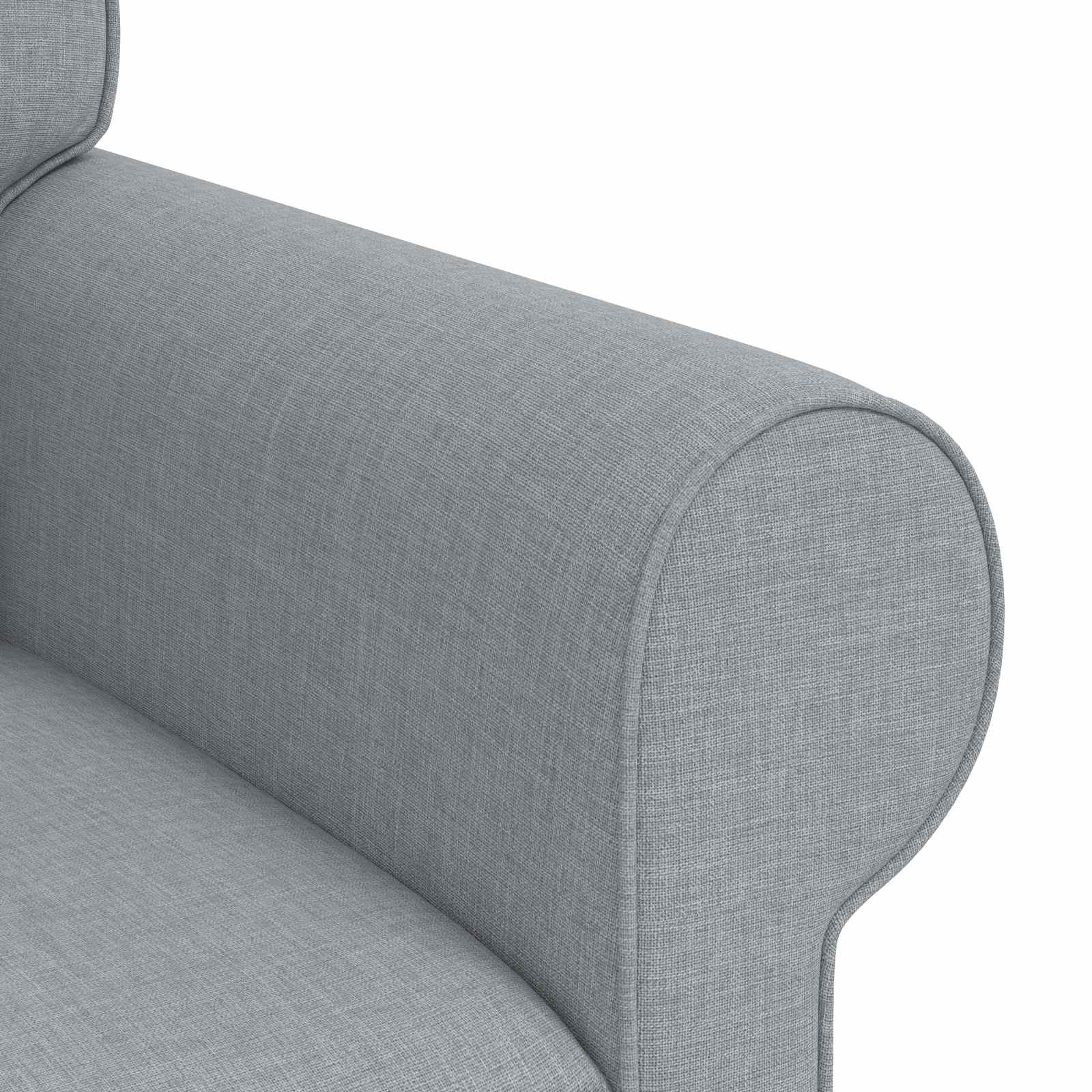 Divano Grigio chiaro 215 x 82 x 80 cm Tessuto