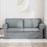 Divano Grigio chiaro 215 x 82 x 80 cm Tessuto