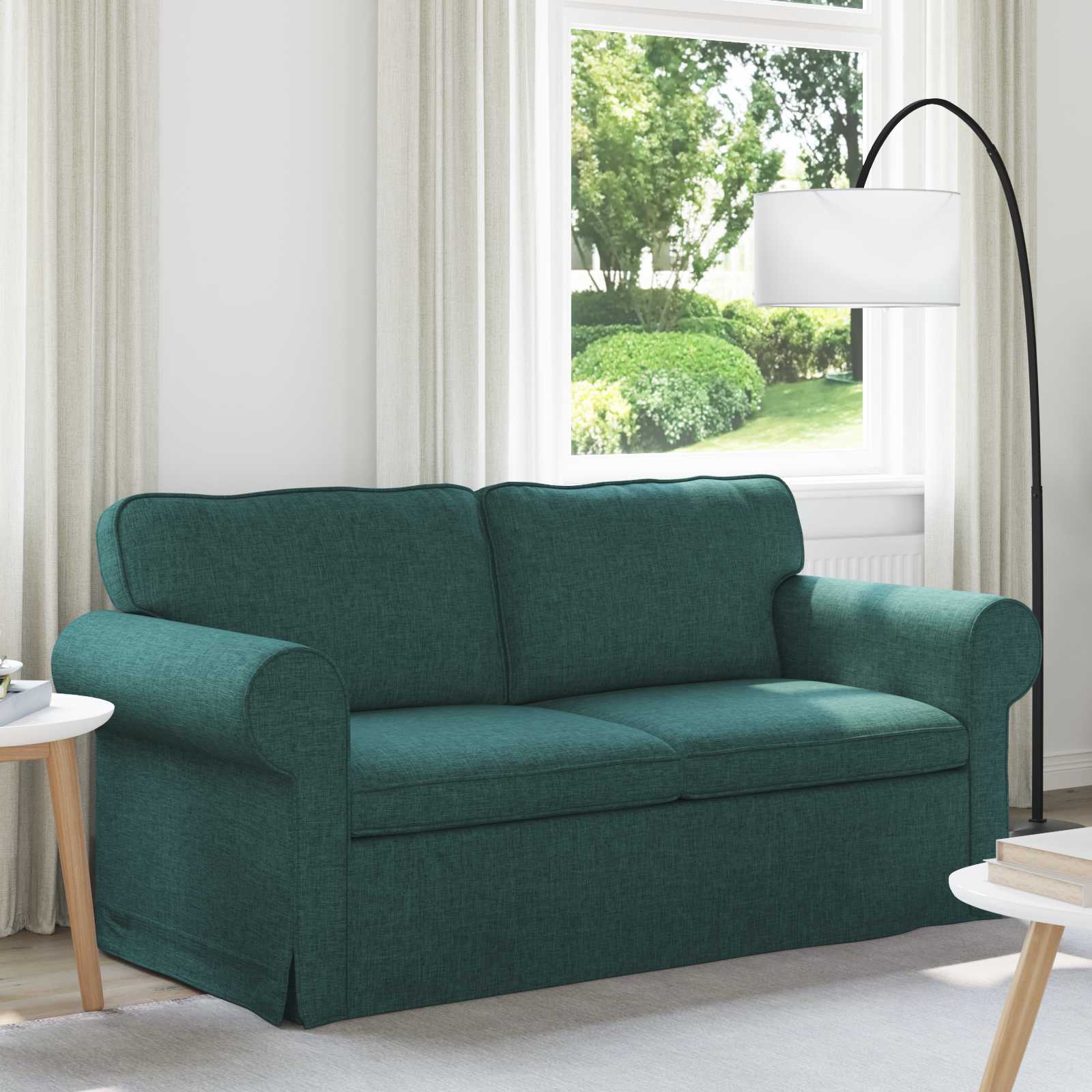 Divano Verde Scuro 215 x 82 x 80 cm Metallo 42024309