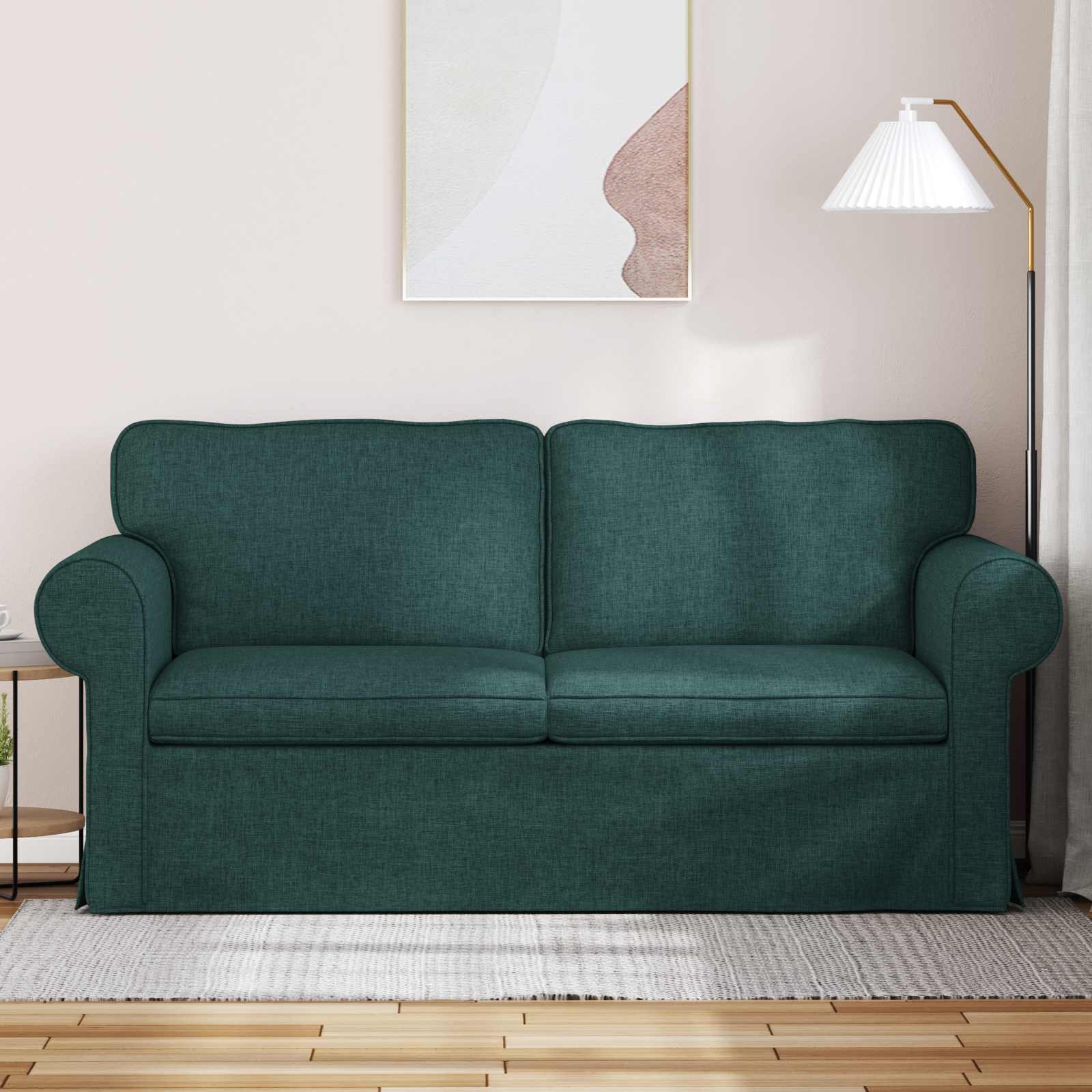 Divano Verde Scuro 215 x 82 x 80 cm Metallo 42024309