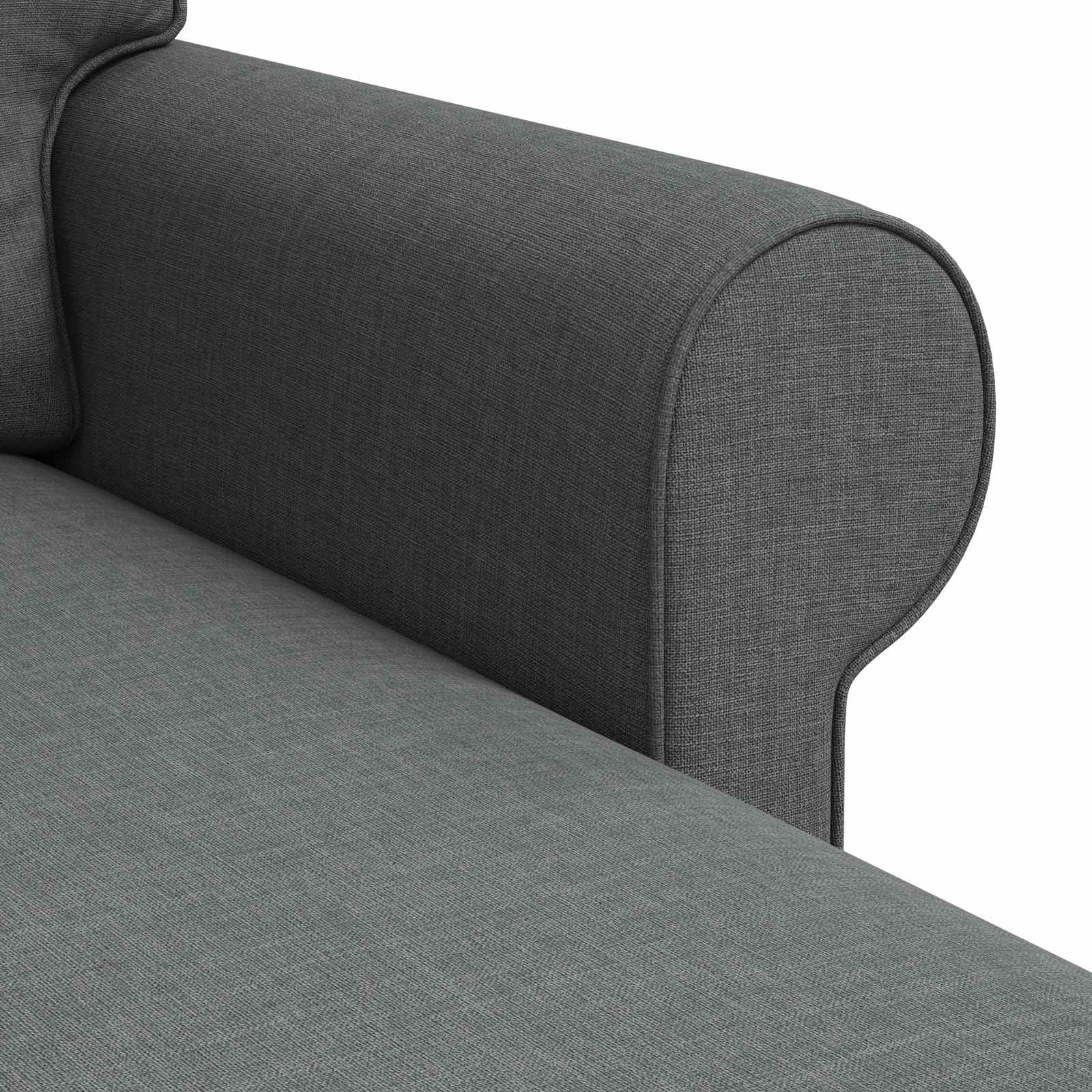 Divano Grigio scuro 215 x 138 x 80 cm Metallo 42024335