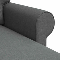 Divano Grigio scuro 215 x 138 x 80 cm Metallo 42024335