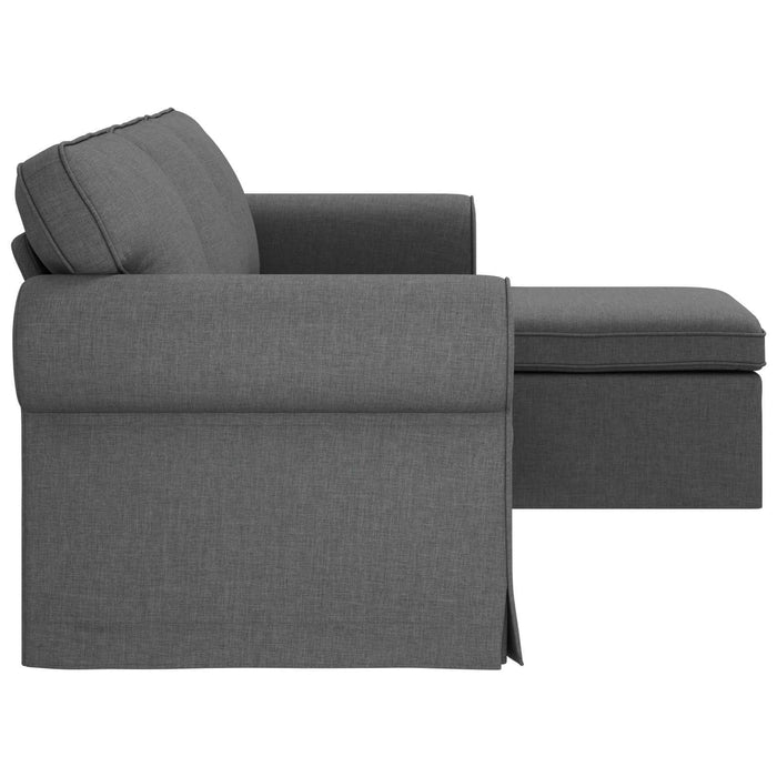 Divano Grigio scuro 215 x 138 x 80 cm Metallo 42024335