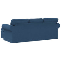 Divano Blu 215 x 138 x 80 cm Tessuto