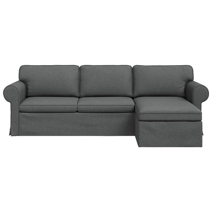 Divano Grigio scuro 215 x 138 x 80 cm Metallo 42024342