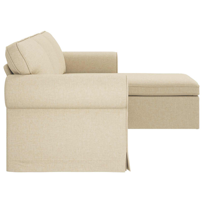 Divano Crema 215 x 138 x 80 cm Metallo 42024346