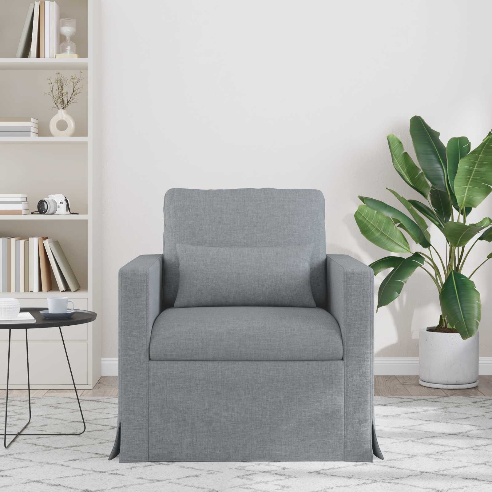 Divano Grigio chiaro 78 x 78 x 80 cm Tessuto