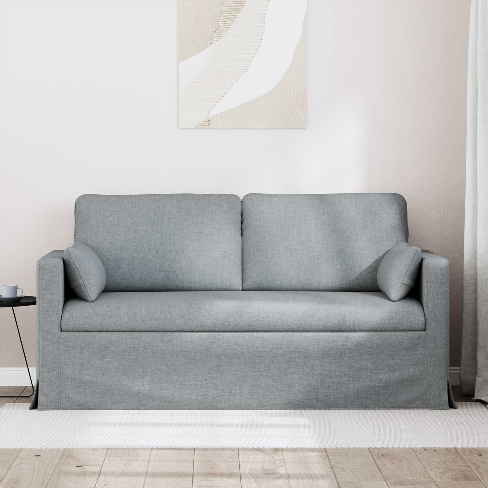 Divano Grigio chiaro 158 x 78 x 80 cm Tessuto