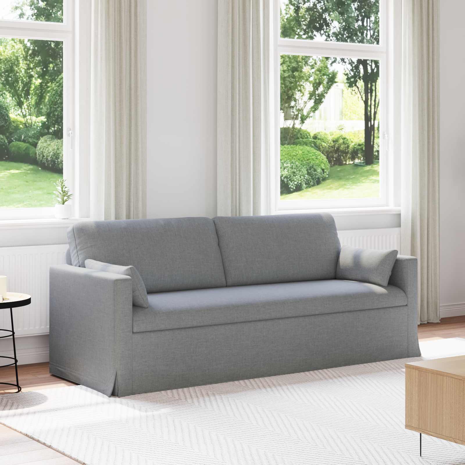 Divano Grigio chiaro 198 x 78 x 80 cm Metallo 42024369