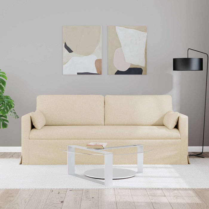 Divano Crema 198 x 78 x 80 cm Metallo 42024374