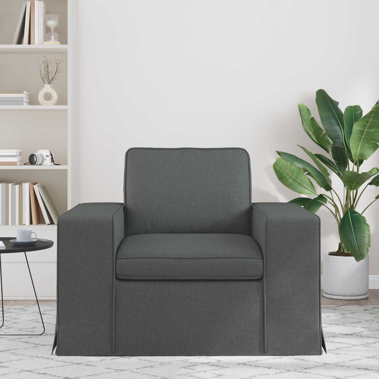 Divano Grigio scuro 102 x 80 x 82 cm Metallo 42024377