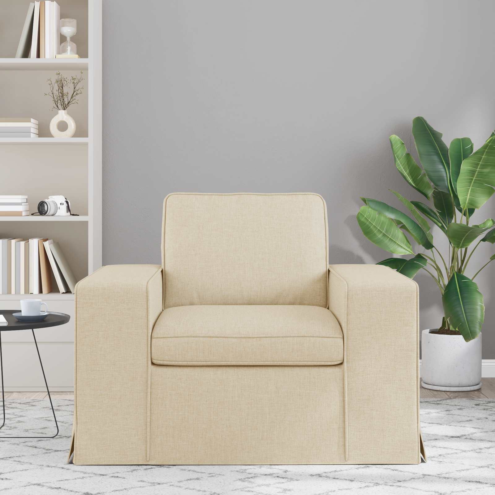 Divano Crema 102 x 80 x 82 cm Metallo 42024381