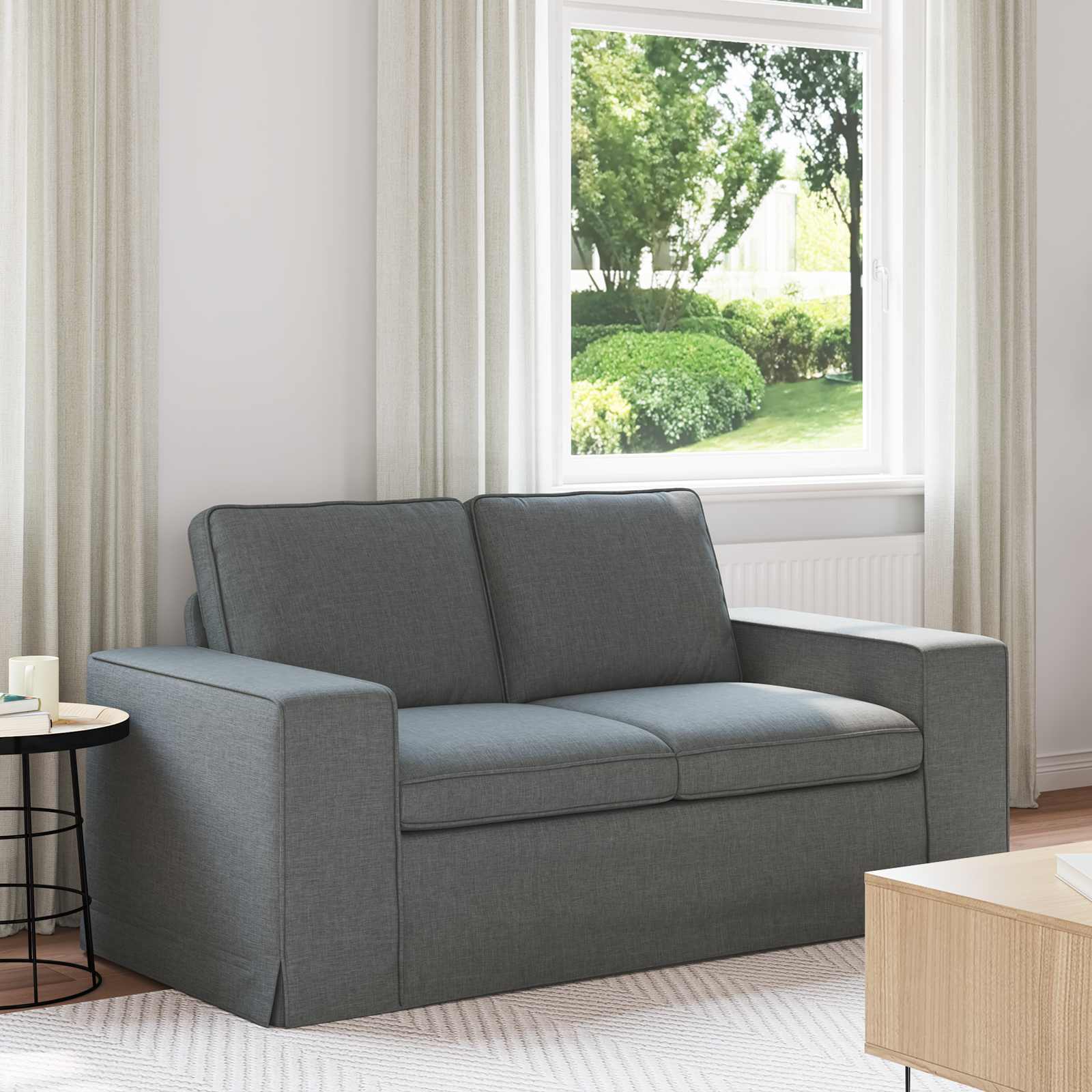 Divano Grigio scuro 162 x 80 x 82 cm Metallo 42024384