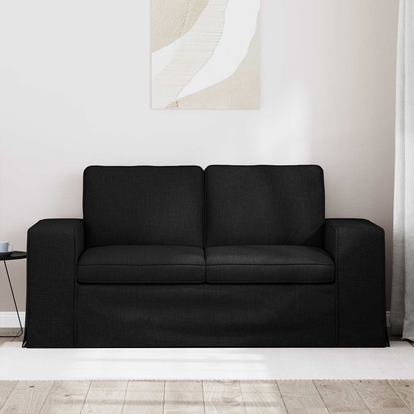 Divano Nero 162 x 80 x 82 cm Tessuto
