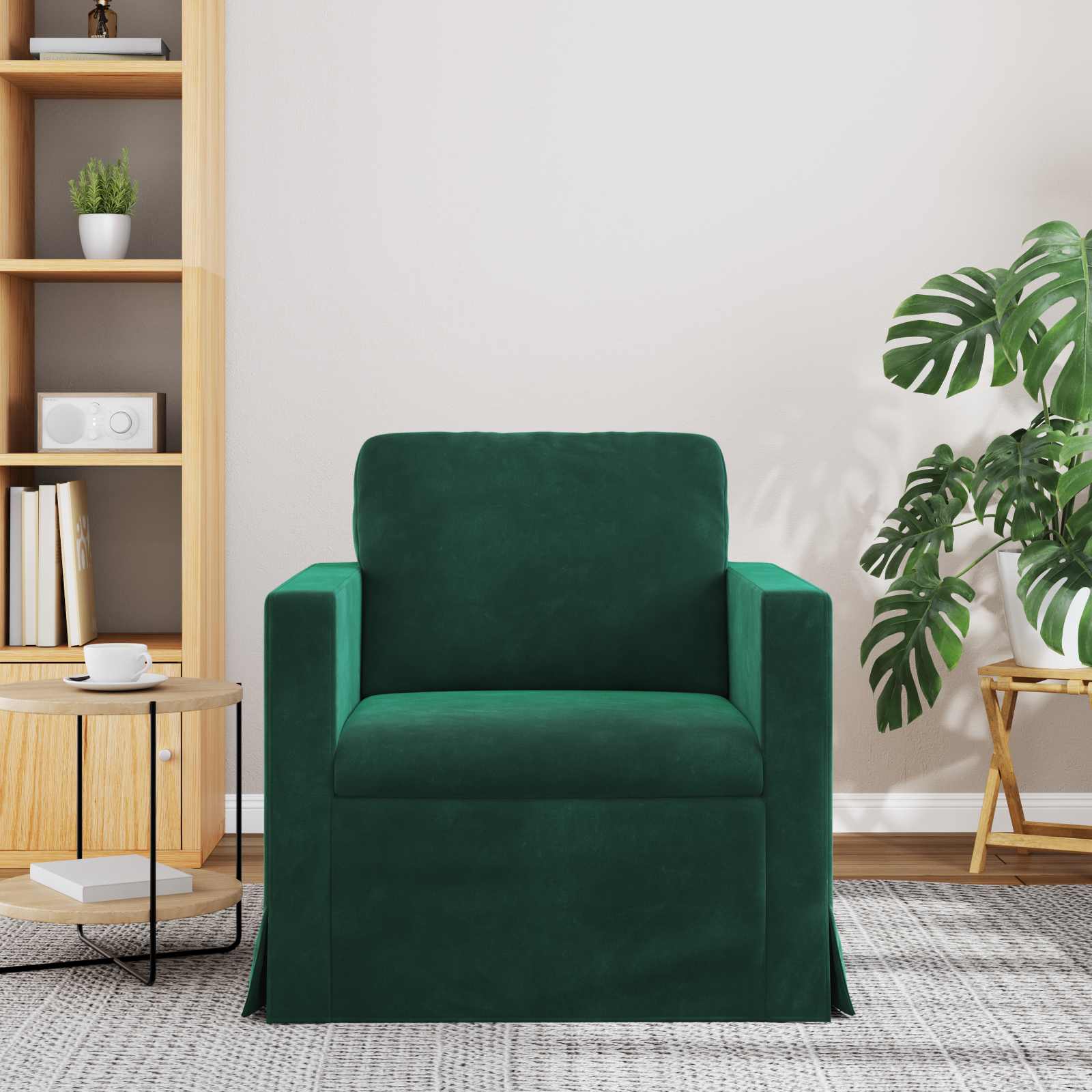 Divano Verde Scuro 78 x 78 x 80 cm Velluto