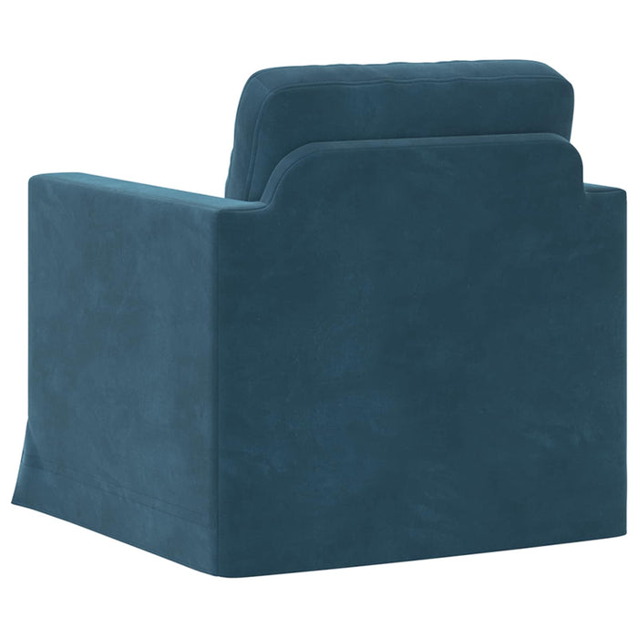 Divano Blu 78 x 78 x 80 cm Velluto