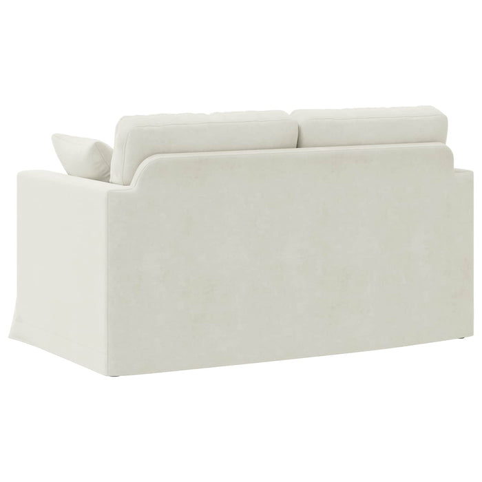 Divano Crema 138 x 78 x 80 cm Velluto